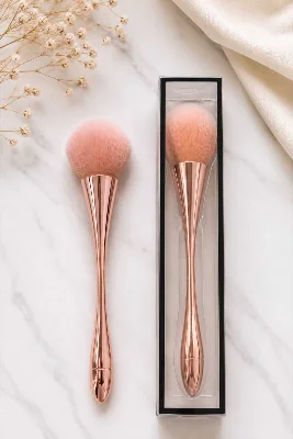 Allık Pudra Fırçası | Ultra Yumuşak Büyük Makyaj Fırçası Rose Profesyonel | Allık & Bronzer Fırçası