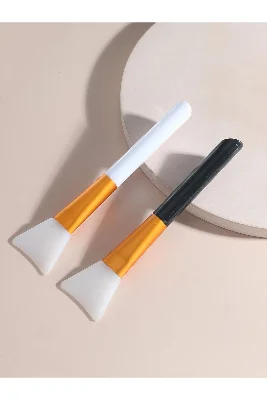 Profesyonel Silikon Maske Uygulama Fırçası ve Spatulası - Hijyenik Cilt Bakım Aksesuarı (Beyaz)