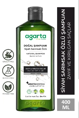 Doğal Saç Dökülmesine Karşı Siyah Sarımsaklı Şampuan 400 ml