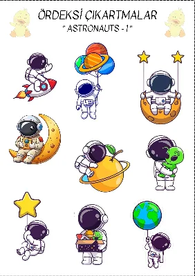 Astronotlar - 1 Çıkartma