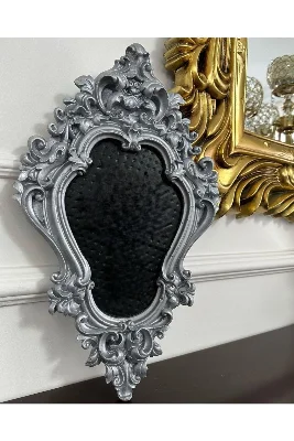 Ortası Bombeli Yaprak Ve Sarmaşık Kabartmalı 43cm Çerçeve Silikon Kalıp K-751b