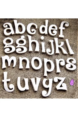 8cm Büyük Boy El Yazısı Harf Alfabe Silikon Kalıp K-036, Taş Tozu Sabun Alçı Mum Kalıbı