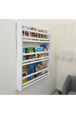 Safir 3 Raflı Kitaplık - Montessori Çocuk Odası Eğitici Kitaplık Raflı