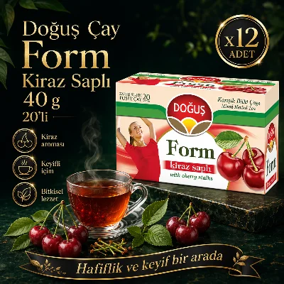 Doğuş Kiraz Saplı Form Karışık Bitki Çayı 20’li x12 Adet