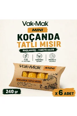 VAK-MAK Mini Koçanda Mısır Haşlanmış Yemeye Hazır