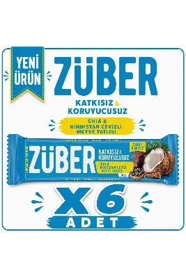 Züber Chia ve Hindistan Cevizli Meyve Bar
