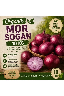 Organik Mor Soğan 10 kg