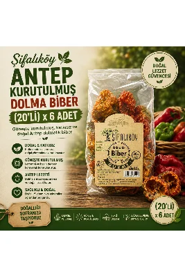 Şifalıköy Kurutulmuş Dolmalık Biber 20 Adet