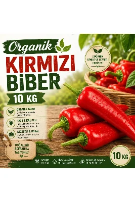 Organik Kırmızı Biber 10 kg