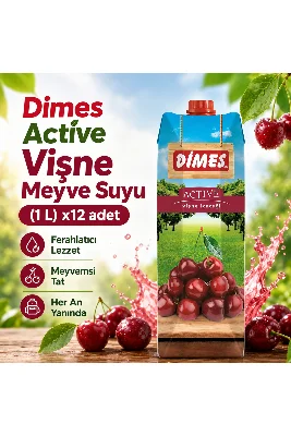 Dimes Active Vişne Meyve Suyu 1 L