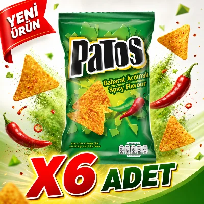 Patos Baharatlı Patates Cipsi