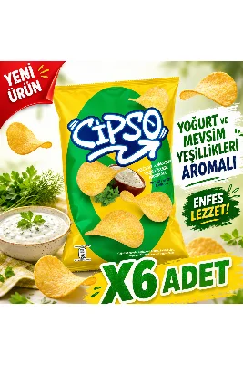 Cipso Yoğurt Aromalı Patates Cipsi 60 g