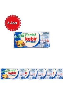 Kebir Tam Yağlı Taze Kaşar Peyniri 600 g x6
