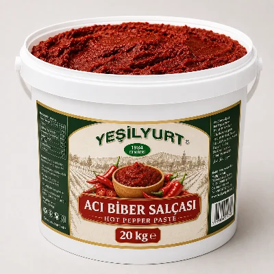 Yeşilyurt Acı Biber Salçası 20 kg