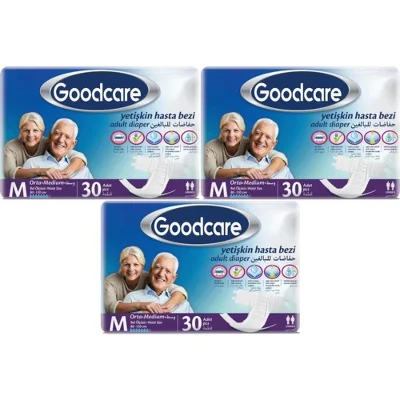 Goodcare Hasta Bezi Yetişkin Bel Bantlı Tekstil Yüzey M Medium Orta 90 Adet 3pkX30