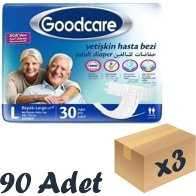 Good Care Goodcare Bel Bantlı Yetişkin Hasta Bezi Large 30'Lu 3 Paket 90 Adet