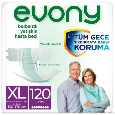 EVONY Yetişkin Hasta Bezi Extra Large 120 Adet
