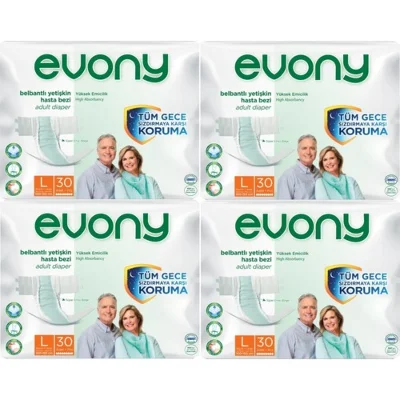 Evony Hasta Bezi Yetişkin Bel Bantlı Tekstil Yüzey L Büyük Boy 120 Adet