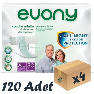EVONY Belbantlı Bez Xlarge 120 Adet