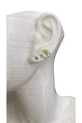 AYTAŞLI ZİRKON TRAGUS PEARCING KIKIRDAK KÜPE 316L ÇELİK GOLD