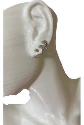 YILAN FİGÜRÜ GÜMÜŞ RENK tragus / helix / cartilage küpe L bar tragus ÇELİK