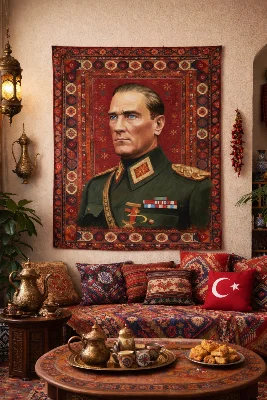 Atatürk Father of the Turk Duvar Örtüsü Halısı