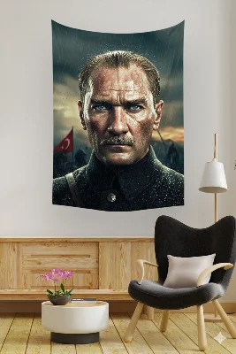 Atatürk Duvar Örtüsü Halısı 70x100 100x150