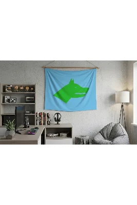Göktürk Bayrağı Türk Duvar Örtüsü Halısı
