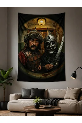 Epik Türk Kıpçak Savaşçı Serisi Duvar Örtüsü Wall Tapestry