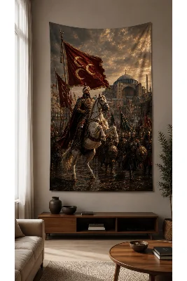Türk Sancağı Duvar Örtüsü Wall Tapestry