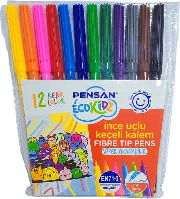 Pensan Kidz İnce Uçlu Yıkanabilir Keçeli Kalem
