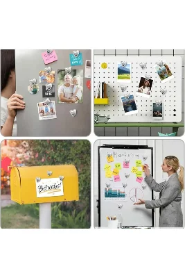 4 Adet Gümüş Renk Magnet Dekoratif Mıknatıslı Buzdolabı Süsü