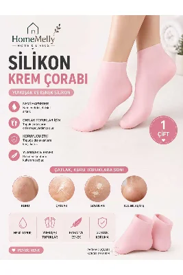 Topuk Çatlağı Giderici Onarıcı Ayak Bakım Çorabı Kuruluk ve Sertlik Önleyici Krem Çorabı
