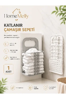Katlanır Çok Amaçlı Plastik Düzenleyici Sepet – Oyuncak, Çamaşır, Banyo ve Dolap Organizer
