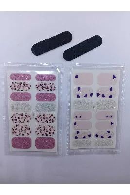 Kendinden Yapışkanlı Nail Sticker 2 Paket Tırnak Süsü Kuru Oje