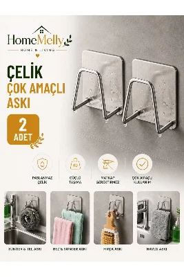 Paslanmaz Mutfak Sünger Tutucu Yapışkanlı Sünger Askısı Lavabo Süngerliği