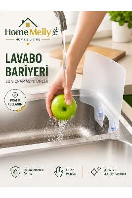1 Adet Mutfak Lavabo Su Bariyeri Tava Yağ Tencere Bariyeri