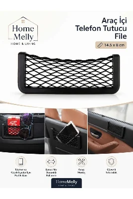1 Adet Araç İçi Telefon Tutucu File - Çok Amaçlı Organizer