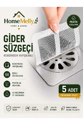 5’li Kendinden Yapışkanlı Gider Kapatıcı – Pişik Ve Kötü Koku Önleyici Banyo Gider Tıkacı