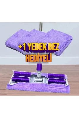 Mikrofiber Mandallı Mop Seti - Teleskopik Saplı, Yedek Bezli, Pratik Ve Dayanıklı Temizlik