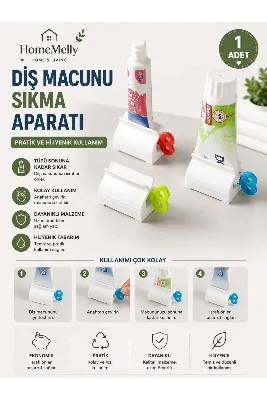 Pratik Diş Macunu Sıkma Aparatı Çevirmeli Diş Macun Sıkacağı 1 Adet
