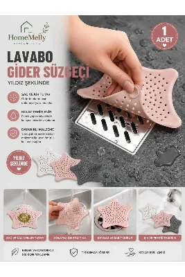 1 Adet Silikon Yıldız Lavabo ve Küvet Gider Süzgeci