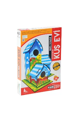 5269 Boyanabilir 3'lü Kuş Evi - Bird House