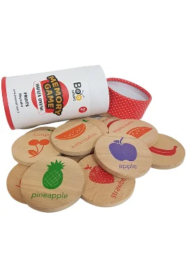 Bee Smart Memory Game Fruits Klasik 3 Yaş Ve Üzeri Eşleştirme Ahşap Hafıza Oyunu