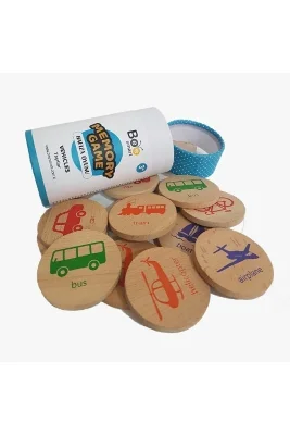 Bee Smart Memory Game Vehicles Klasik 3 Yaş Ve Üzeri Eşleştirme Ahşap Hafıza Oyunu