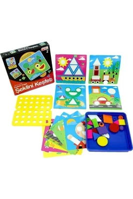 Kumtoys Şeklini Keşfet Button Idea Eğitici Oyun Mozaik Mosaic