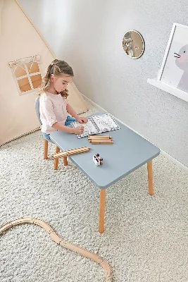 Ahşap Montessori Aktivite Masası Sandalyesi, Çocuk Masa Sandalye Takımı, 1 Sandalye 1 Masa