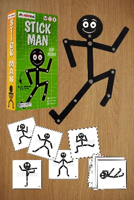 Stick Man Bionic Man Çöp Adam Eğitici Oyuncak Kutu Oyunu Akıl Oyunu