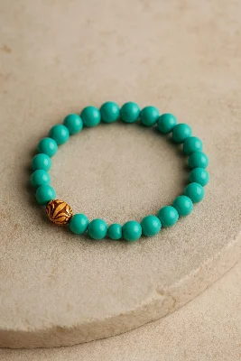Unisex Bileklik 8 mm Cam Taşlı Boncuk Kadın Erkek Bileklik Elastik İpli
