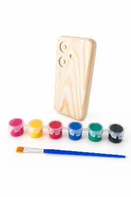 Vuud Ahşap Telefon Boyama Seti - Montessori Yaklaşımından İlham Alan Çocuk Etkinliği